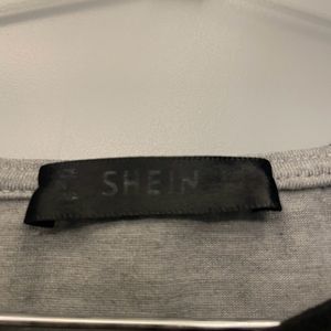 Shein Grey Crop Top - Alien Embroided