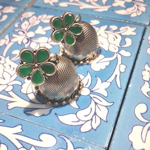 Jhumkas Silver Alike