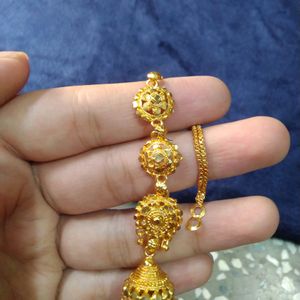 Gold-Plated Brass Golden Jhumki For Womens