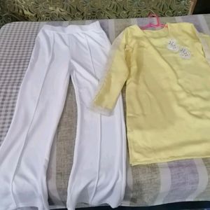 Co-ord Set White And Yellow