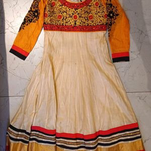 Zari Embroidered Anarkali with Churidar