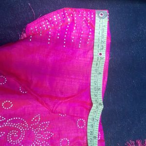 Saree And Stitched Blouse