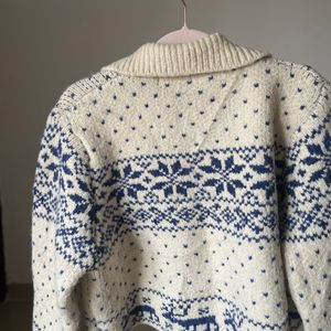 Snowflake Knitted Double Zipper Cardigan ❄️