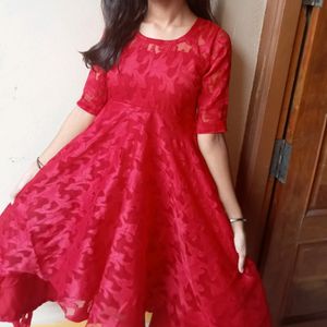 Red Upndown Frock