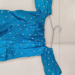 Off shoulder designer kurti .