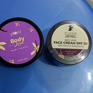 Pilgrim Face cream & Plum Body Butter