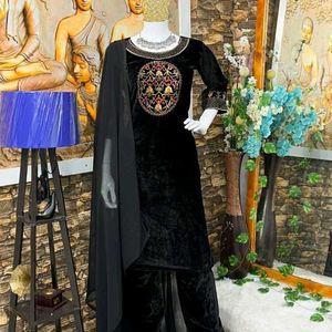 New Velvet Original Pakistani Dress Full Embroider