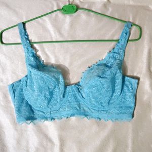 Sky-blue Underwired Bra