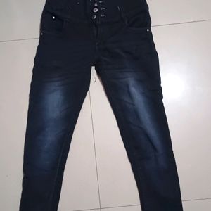 Navy Blue And Black Jeans