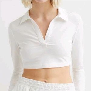 white zara coded top