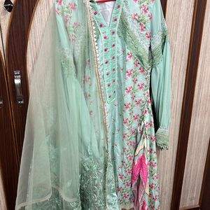 Pakistani Designer Green Dress