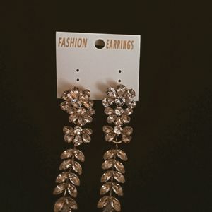 American Diamond Earrings Long