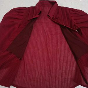 Maroon Color Deginer Shirt For Women