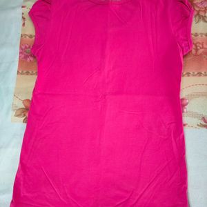 Pink Cotton Women's Top