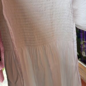 White Cotton Casual Dress