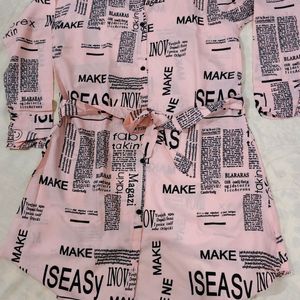 Beautiful Peach Mini Dress For Women