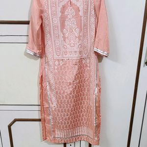 Peach Shine W Festive Kurta