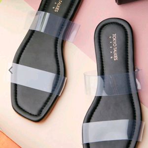 TRANSPARENT STRIP BLACK BRAND NEW FOOTWEAR