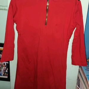 Red Black Kurti Top For Women & Girls