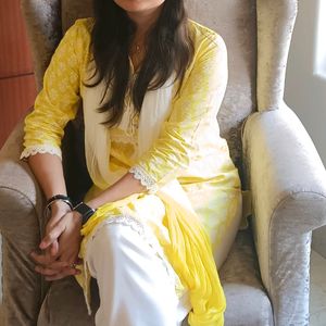 Yellow Embroidered Suit Set