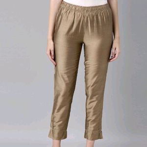 Shimmer Golden Pencil Pant (Size - S)