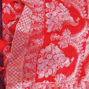 Red Kanjiwaram Silk Weaving Classic Saree