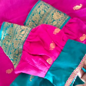 Gadhval Cotten Silk Blend Saree