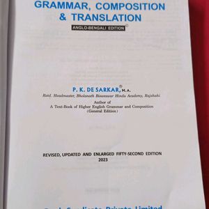 Higher English Grammar, Translation And Compositio