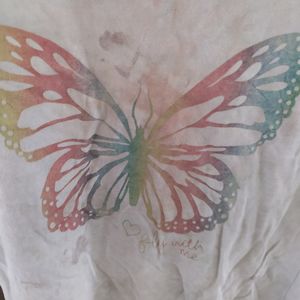 Hand 🌸 Print Butterfly Printed Kid Girl Top