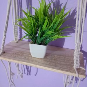 New Wooden Wall Hanging With Flower Pot