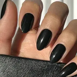 Black Blank Nails