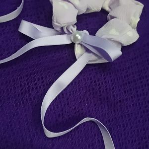 Purple Pearl Scrunchie