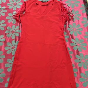 Red Dress With Fringes