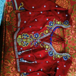 Ravishing Red Velvet Saree