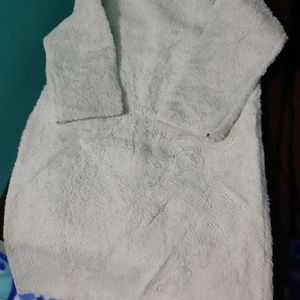 White Furry Overcoat For Winter (Price Low Today)