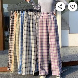 Straight Checked Trouser - Brown