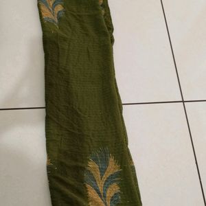 Olive Green Saree