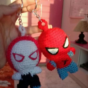 Crochet Spiderman Keychain!!