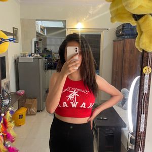 Red Crop Top