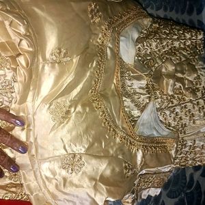 Bridal Lehenga Colour Cream