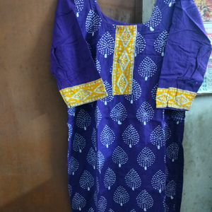 Nevy Blue Colour Short Kurta.