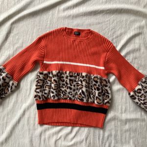 Animal Print Korean Cottagecore Top