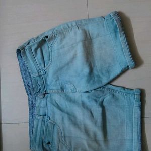 Light Blue Denim Shorts