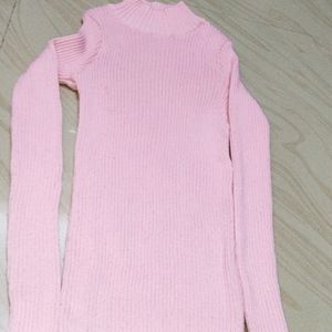 Turtle Neck Strechable Top For Women