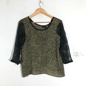 Olive Green Printed Top (Women’s)