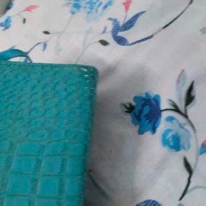 Festive hand Bag, Colour Is sea Green.