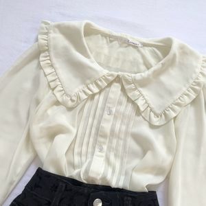 Peter Pan Collared Korean Office Blouse Top