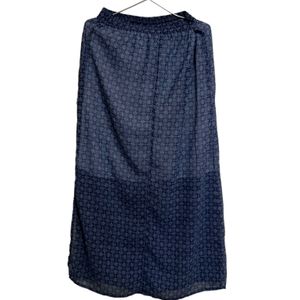 Blue Full Length Skirt With A Slit