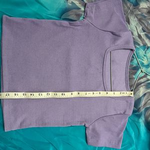 Lavender Square Neck Tee