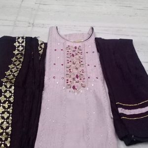 Kurti With Heavy Work Duppta  Pant